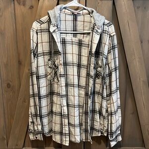 Plaid Hooded Shirt